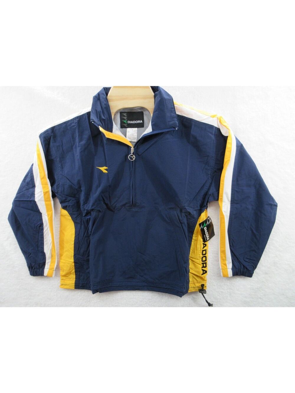 Y2K NWT DIADORA Canova Soccer Youth Large YL Nylon Pullover Jacket